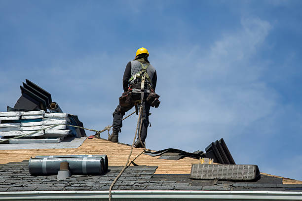 Professional Gutter Installation technician working in Orofino, ID